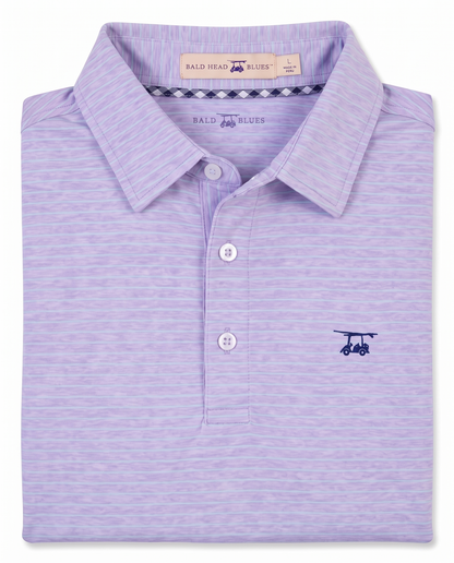 Albatross Polo Heather Lavender with Aruba Pinstripes folded