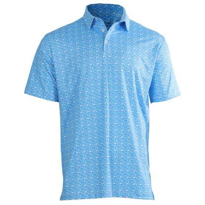 Albatross Polo - Sharks All-Over Print - White / Regatta