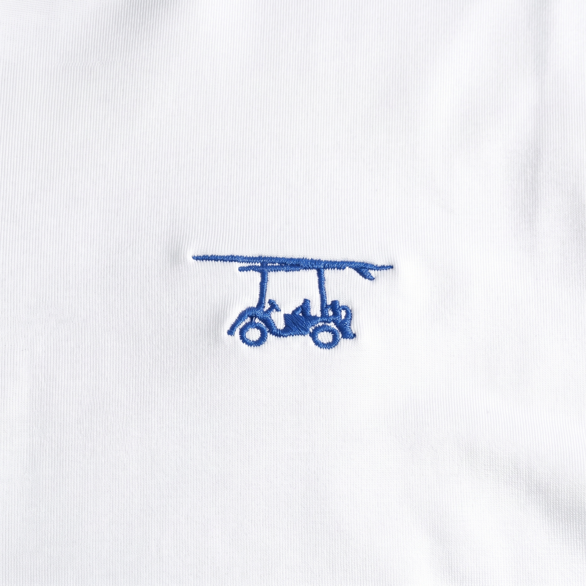 Albatross Polo White chest logo detail