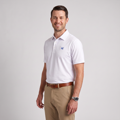 Albatross Polo White on model angled