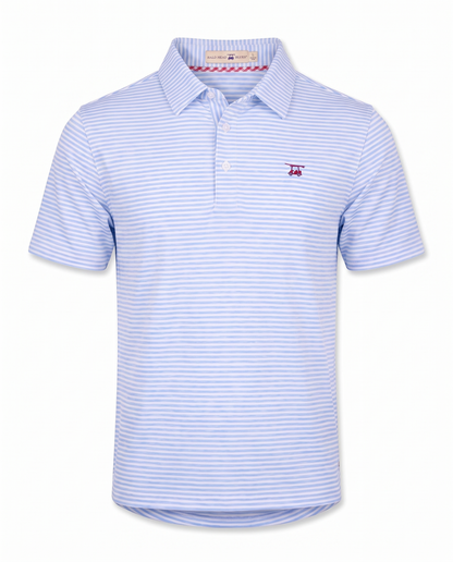 Albatross Polo Heather Bell White Stripe front