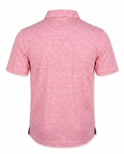 Albatross Polo Heather State Red White Stripe back