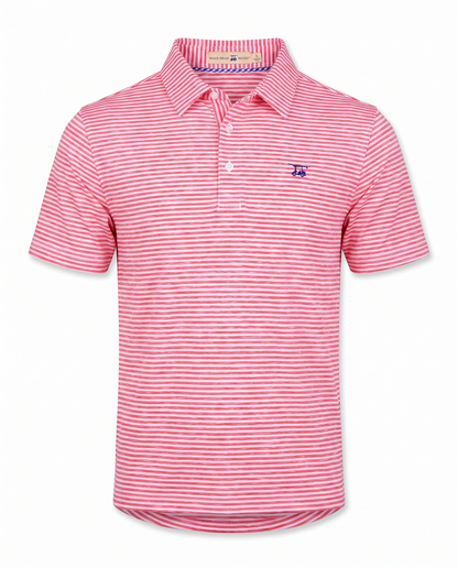 Albatross Polo Heather State Red White Stripe front