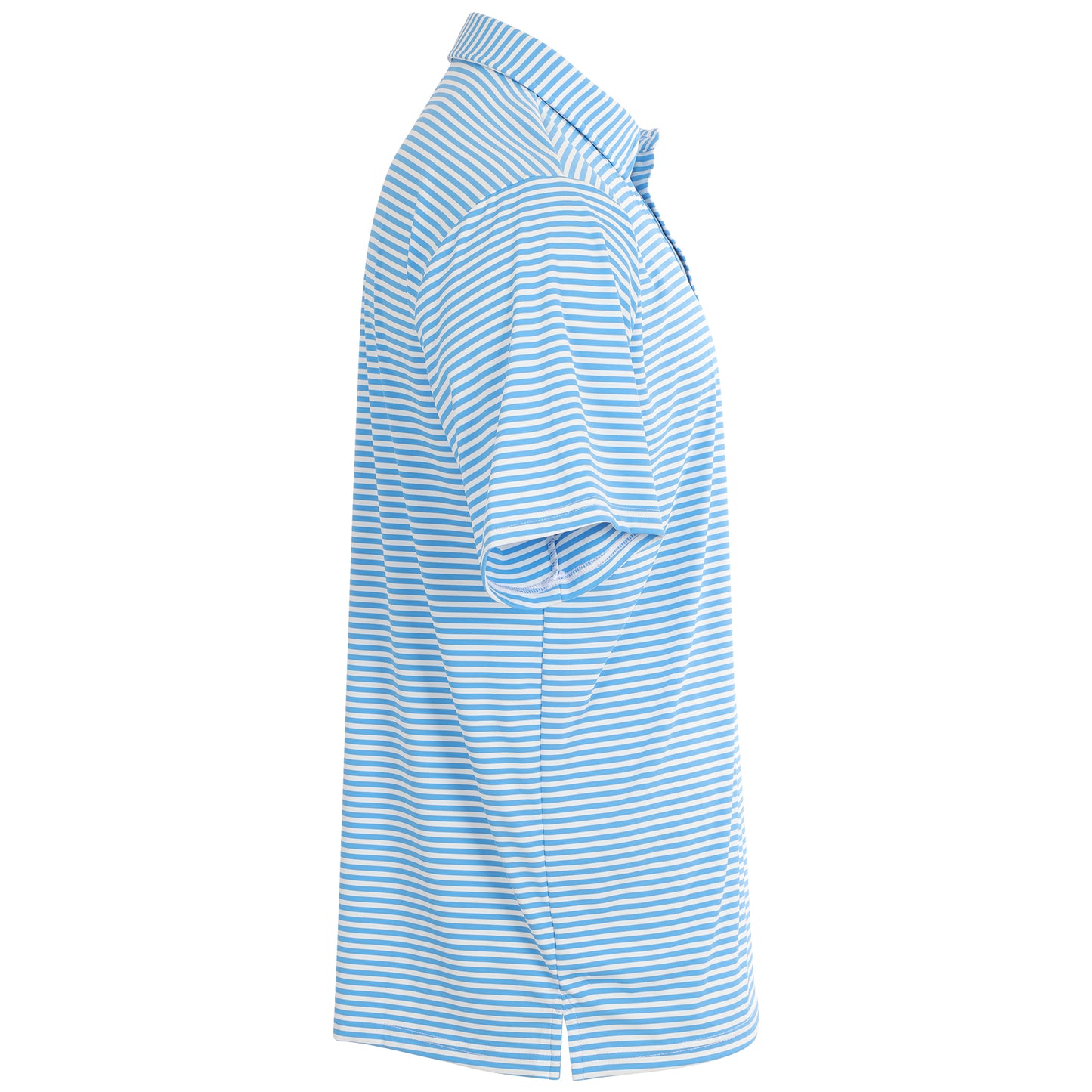 Youth First Class Polo - Azure Blue / White Stripe