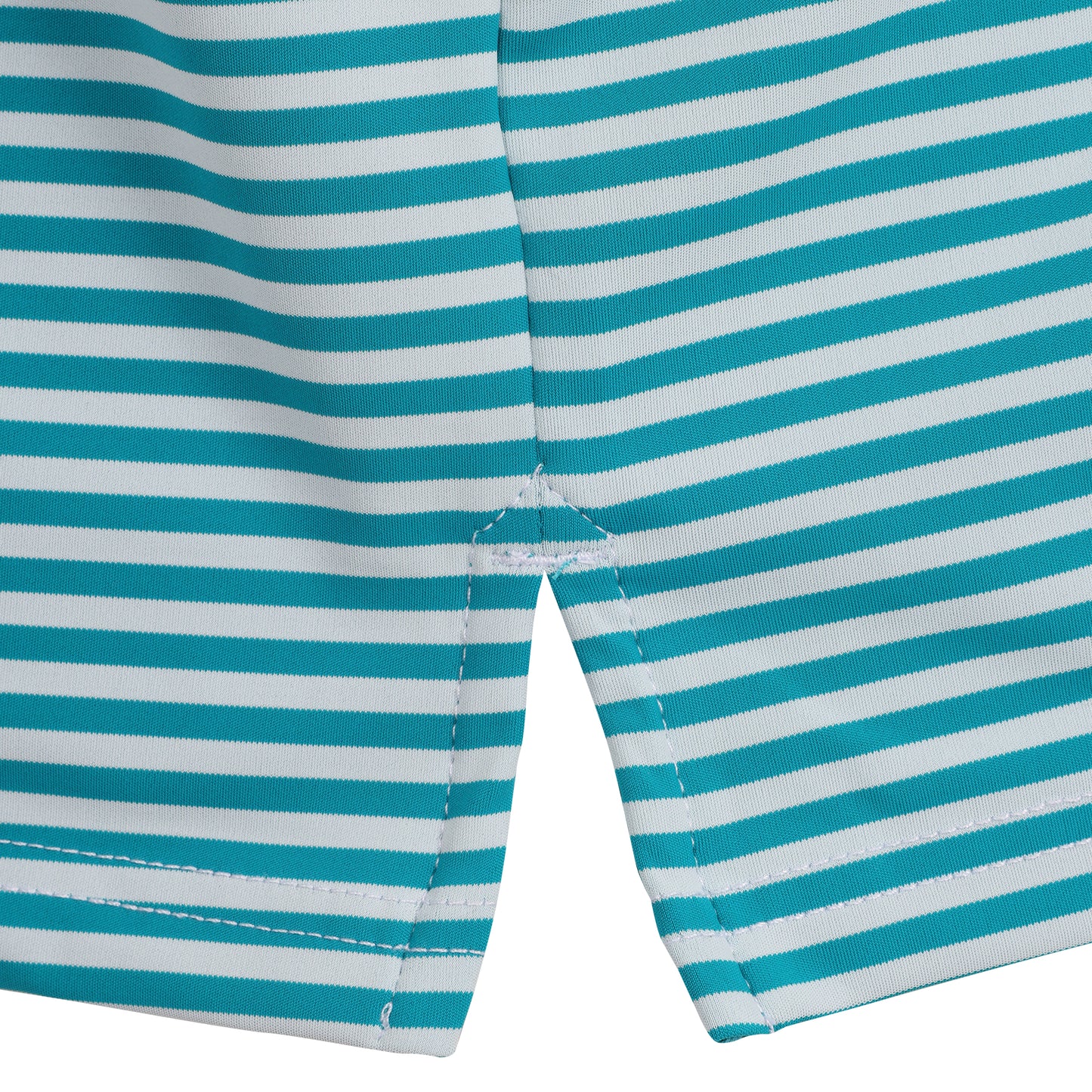 Youth First Class Polo - Lagoon / White Stripe