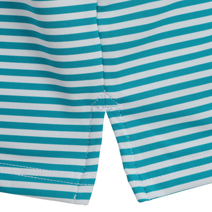 First Class Polo - Lagoon / White Stripe