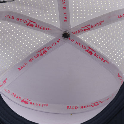 Six Panel Twill Roped Trucker Hat - White & Pink
