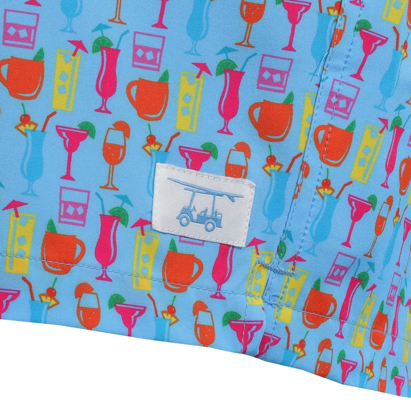 Bell w/Cocktail Print Swim Trunks