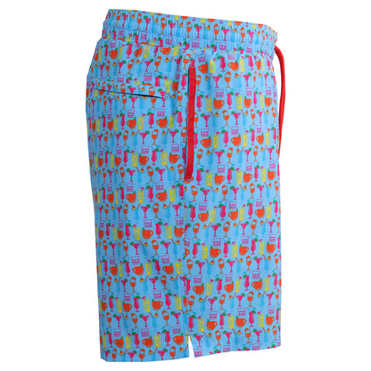 Bell w/Cocktail Print Swim Trunks