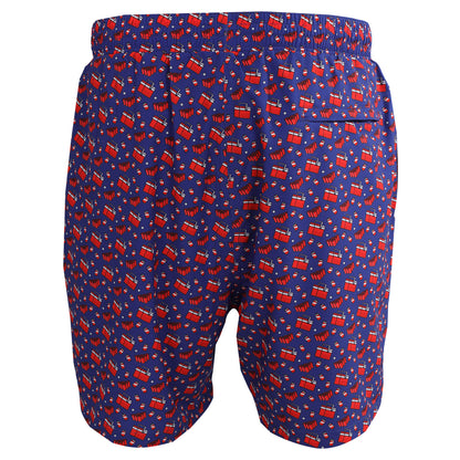 Medieval w/Cooler Print Swim Trunks
