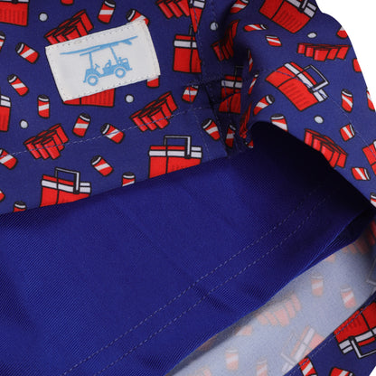 Medieval w/Cooler Print Swim Trunks