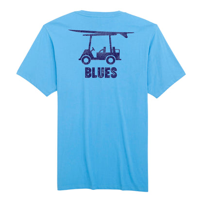 Island Tee - Short Sleeve Blues Logo - Azure