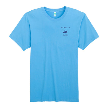 Island Tee - Short Sleeve Blues Logo - Azure