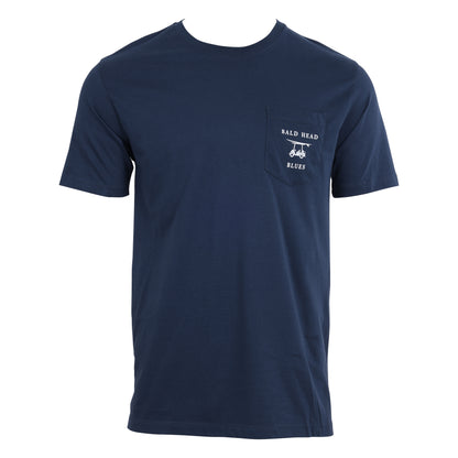Island Tee - Short Sleeve Blues Logo - Navy
