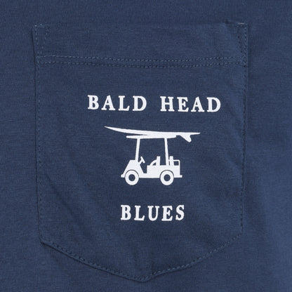 Island Tee - Short Sleeve Blues Logo - Navy