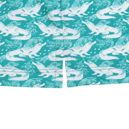 Youth Albatross Polo - Crocs And Gators All-Over Print on Lagoon
