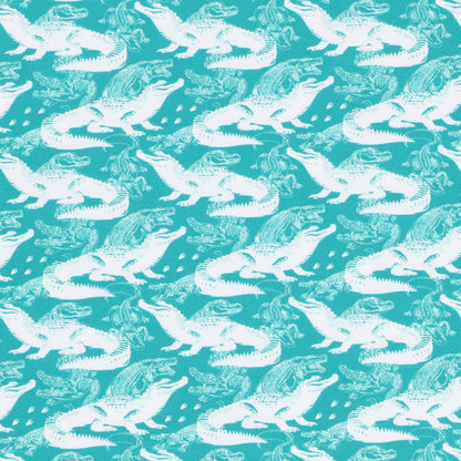 Youth Albatross Polo - Crocs And Gators All-Over Print on Lagoon