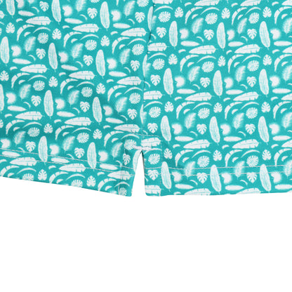 Albatross Youth Polo -  Exotic Leaves / White