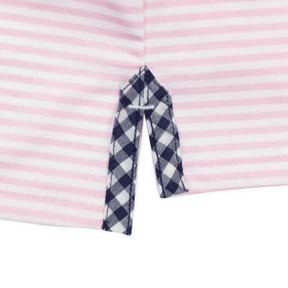 Albatross Youth Polo - Blush / White Stripe