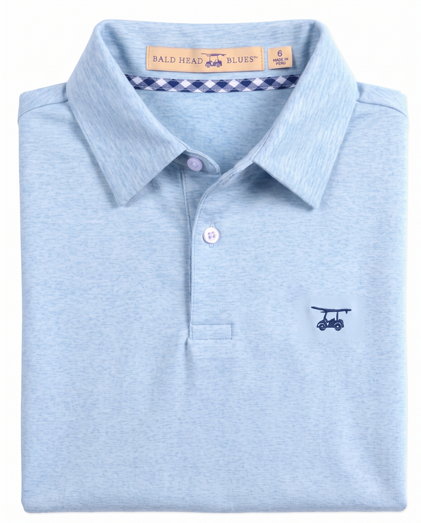 Albatross Youth Polo Heather Bell folded