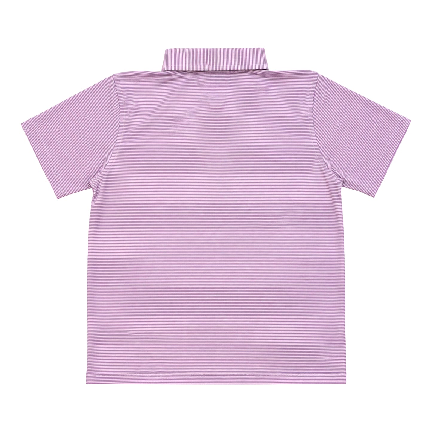 Albatross Youth Polo - Heather Lavender White Microstripe