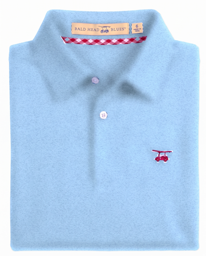 Albatross Youth Polo Heather Regatta folded