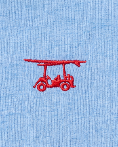 Albatross Youth Polo Heather Regatta chest logo detail
