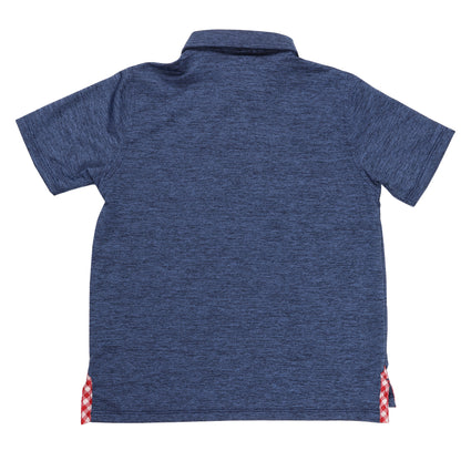 Albatross Youth Polo - Heather Royal Blue