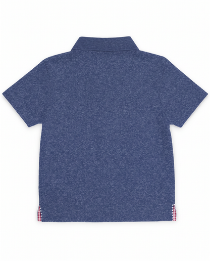 Albatross Youth Polo Heather Royal Blue back