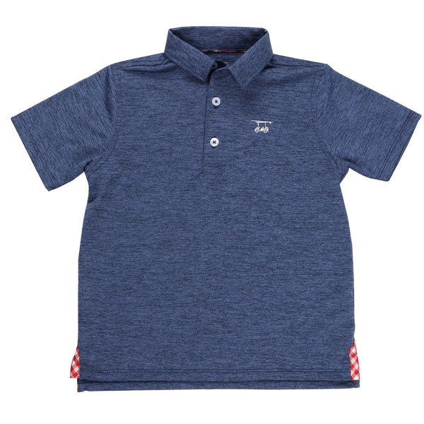 Albatross Youth Polo - Heather Royal Blue