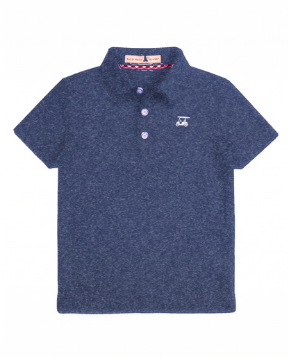 Albatross Youth Polo Heather Royal Blue front
