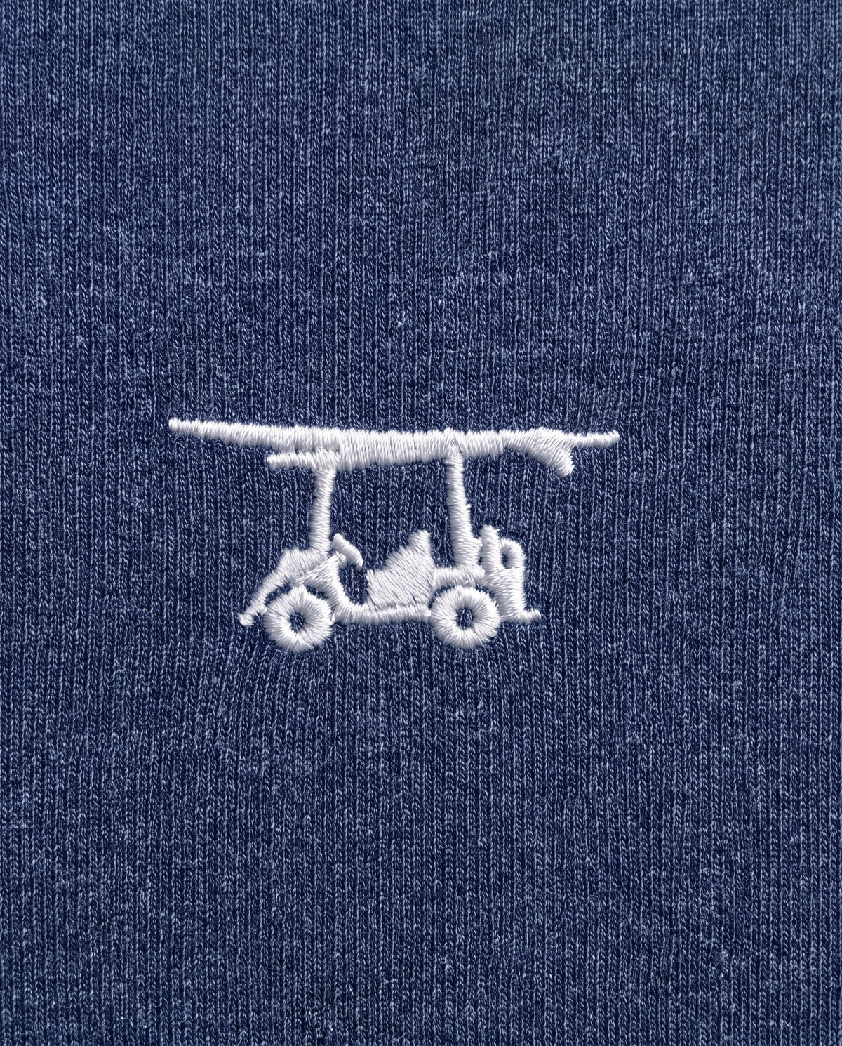 Albatross Youth Polo Heather Royal Blue chest logo detail