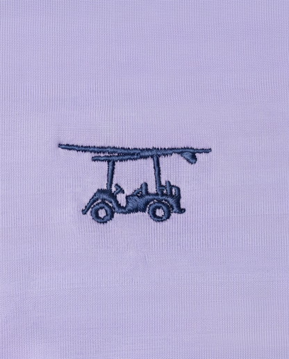 Albatross Youth Polo Lavender chest logo detail