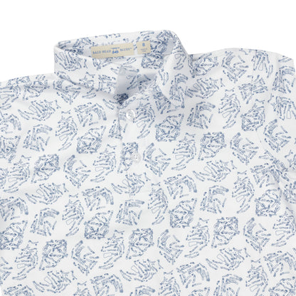 Youth Albatross Polo - Majors All-Over Print on White