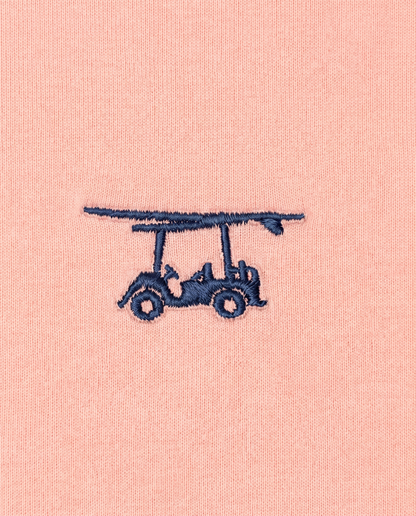 Albatross Youth Polo Peach chest logo detail