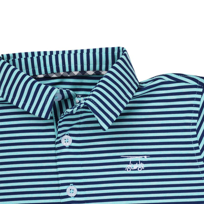 Albatross Youth Polo - Royal Blue / Heather Aruba