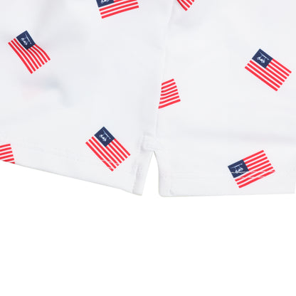 Albatross Youth Polo - White USA Flag