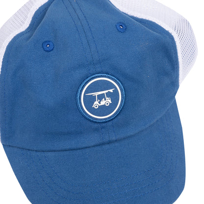 Youth Trucker Hat w/ Circle Logo - Royal Blue
