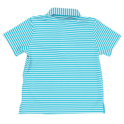 Youth First Class Polo - Lagoon / White Stripe