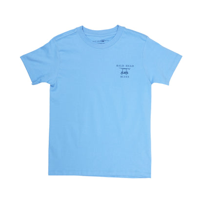 Island Tee - Youth Short Sleeve Golf Cart - Azure Blue