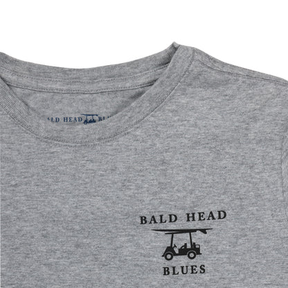 Island Tee - Youth Short Sleeve Pirate Ship - Heather Grey