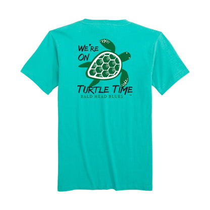 Island Tee - Youth Short Sleeve Turtle Time - Seafoam