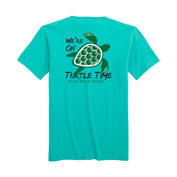 Island Tee - Youth Short Sleeve Turtle Time - Seafoam