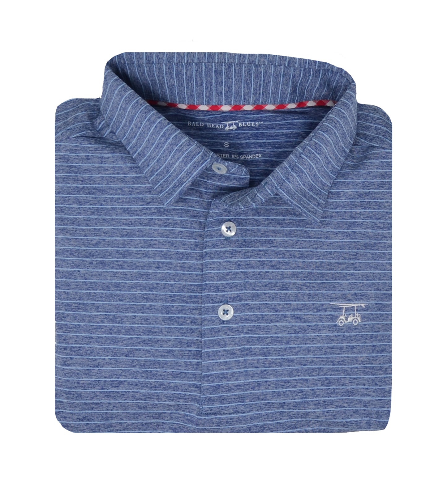 Albatross Polo - Heather Medieval w/ Bell Pinstripes