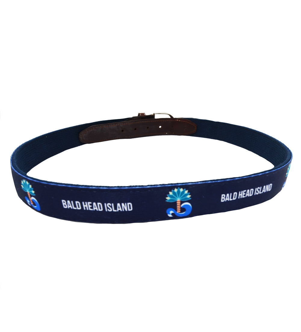 Navy Belt w/ Palm Tree Logo and BHI Text