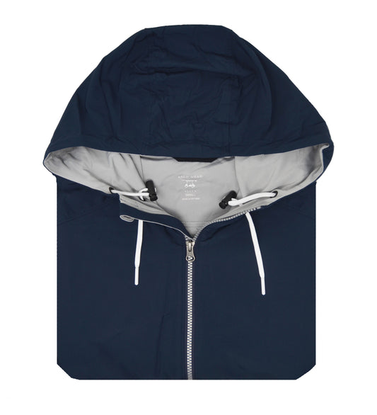 Full-Zip Hoodie - Navy/Grey