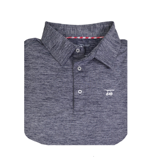 Albatross Youth Polo - Heather Charcoal