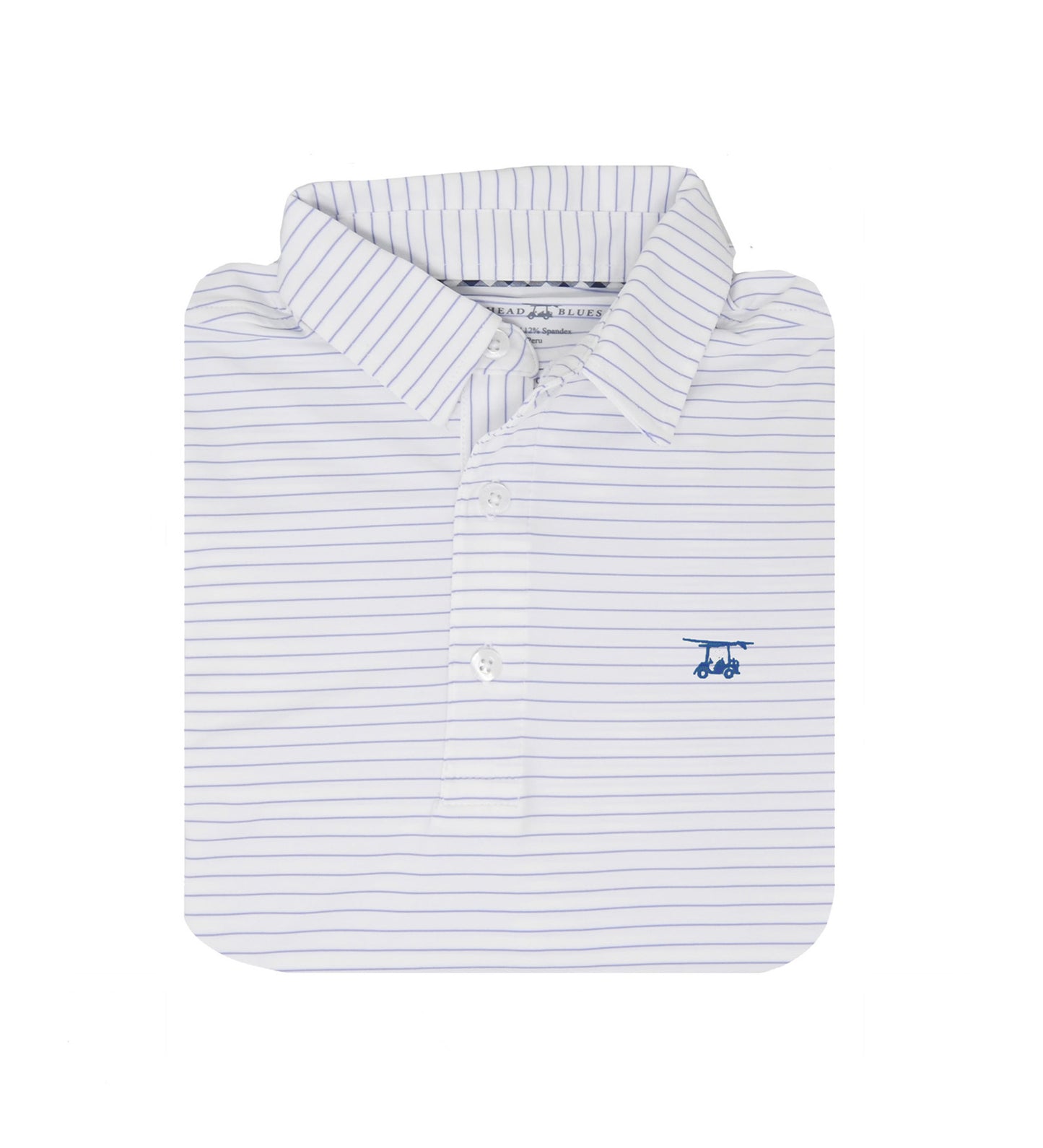 Albatross Youth Polo - White w/ Lavender Stripes