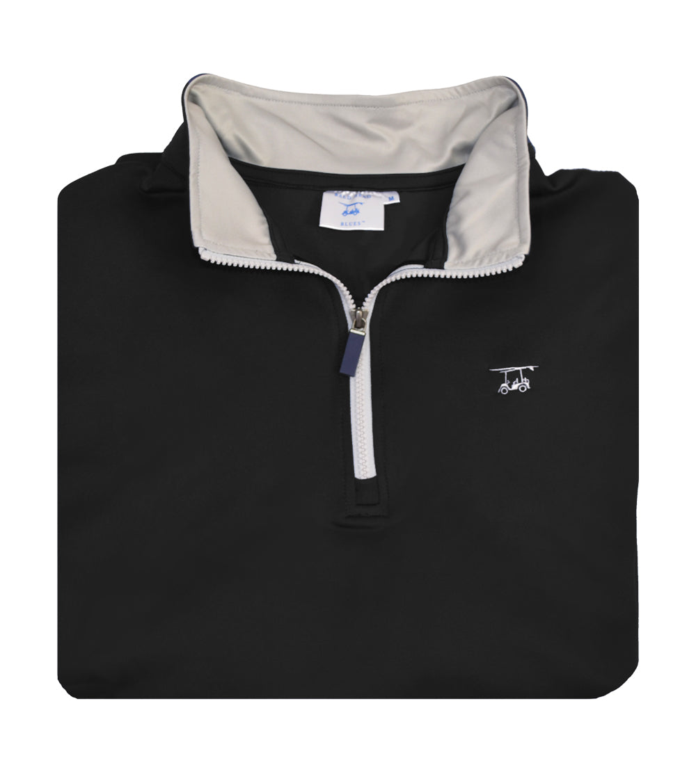 Dogwood Quarter Zip- Solid Black