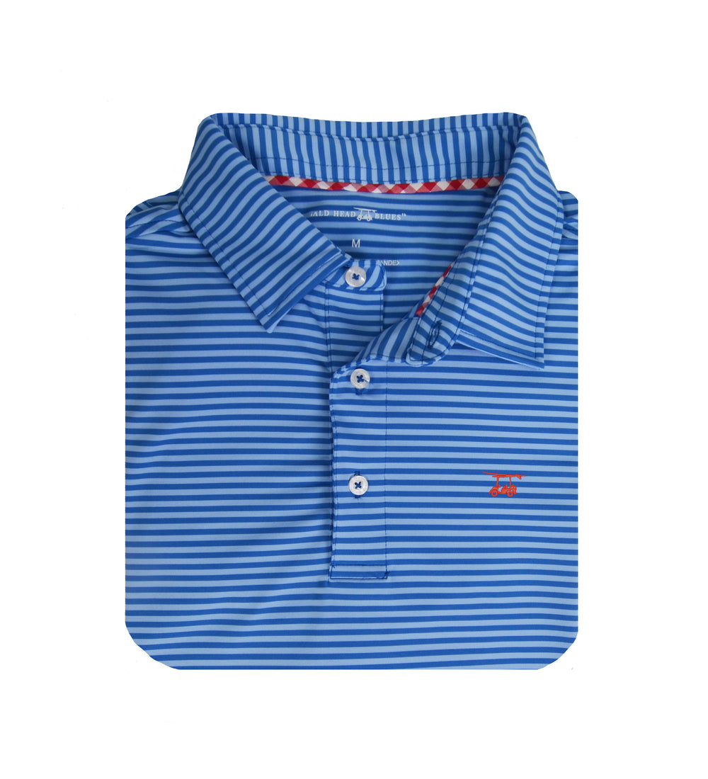 Albatross Youth Polo - Royal Blue / Bell Stripes